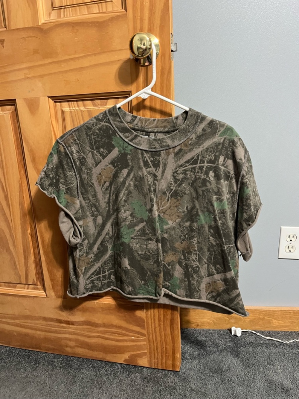 Abercrombie and Fitch Cropped Camo Tshirt